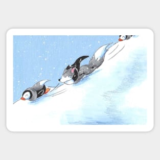 Penguin Sliding Sticker